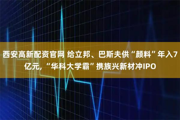 西安高新配资官网 给立邦、巴斯夫供“颜料”年入7亿元, “华科大学霸”携族兴新材冲IPO
